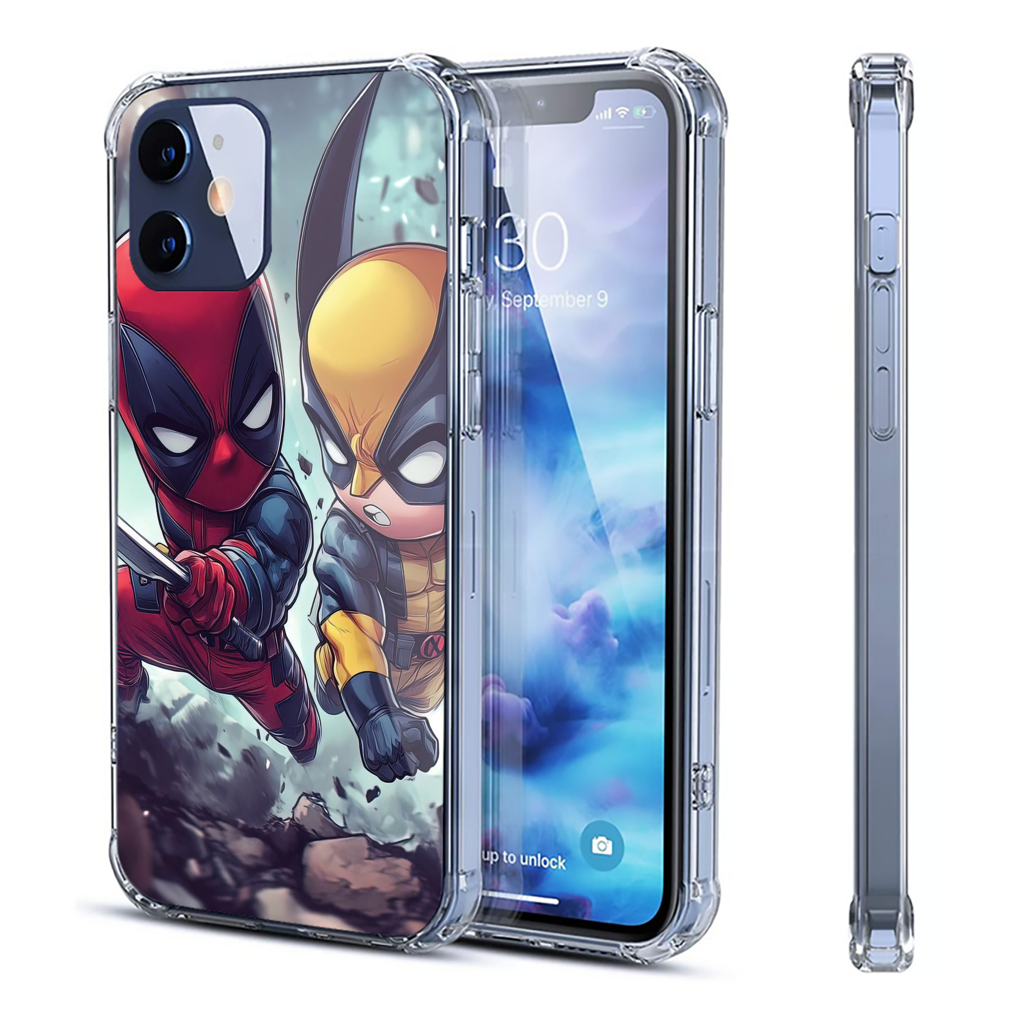 （画像用） Deadpool デッドプール 【iPhone 12シリーズ対応】透明スマホケース（クリアソフトケース）
